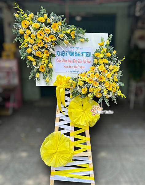 hoa khai trương khung tranh