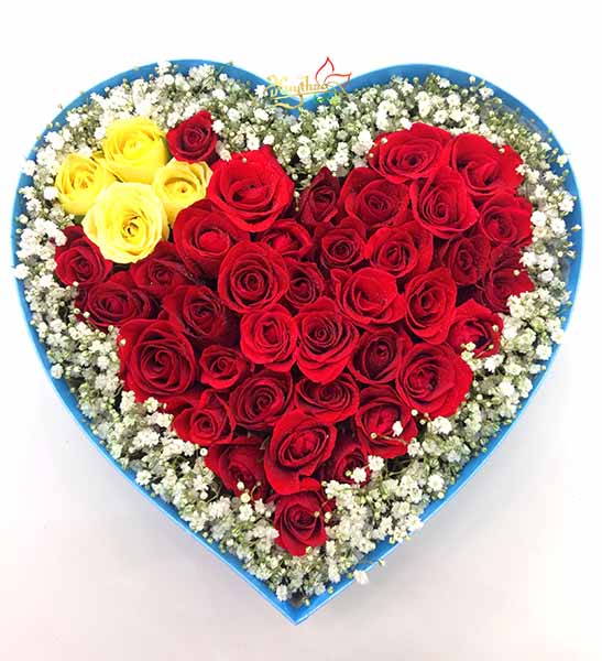 hộp hoa trái tim