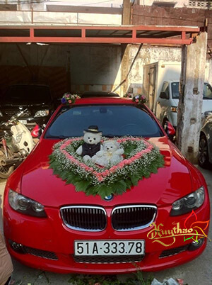 xe cưới h&igrave;nh tr&aacute;i tim